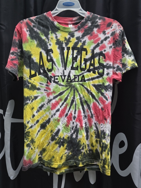 None Tops - Las Vegas Nevada Tie-Dye Short Sleeve Tee - Multicolor